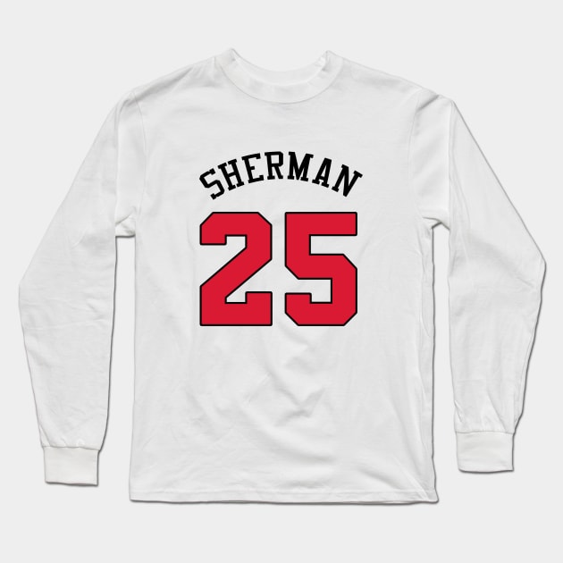 Richard Sherman Number Long Sleeve T-Shirt by Cabello's